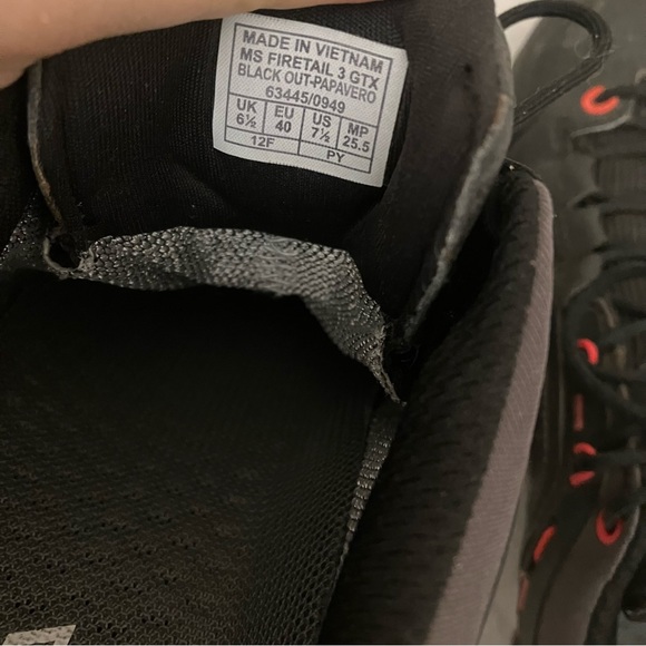 Salewa MS Firetail 3GTX black-out papavero men’s hiking shoe 7.5 - Picture 8 of 10